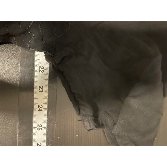 Vintage Select Womens Tunic 1X Black Rayon Geometric Embroidered Button Up Boho - Picture 4 of 6